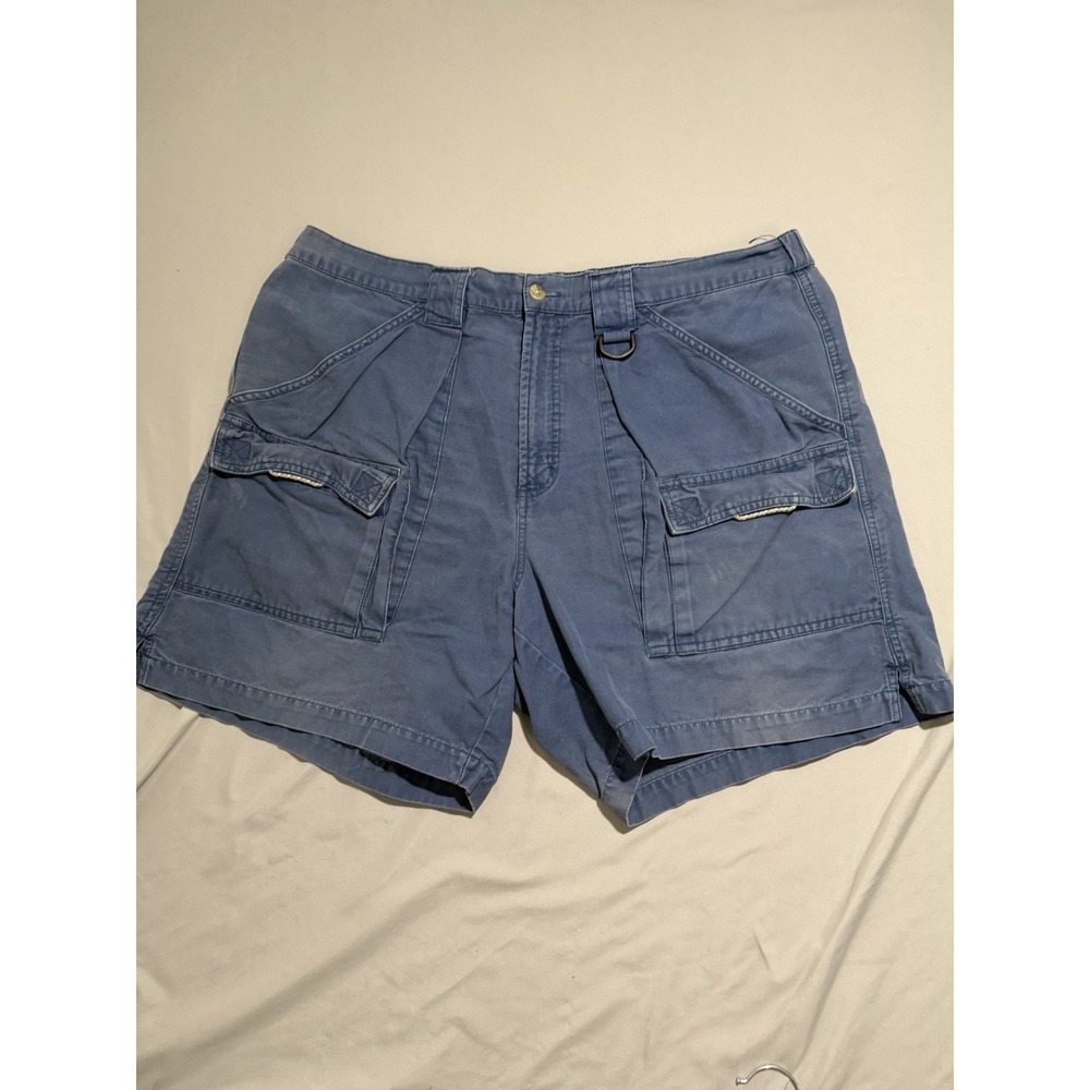 Columbia sportswear PFG blue cargo pocket cotton shorts, men's XL